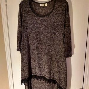 Black/Gray Hi/Lo Tunic